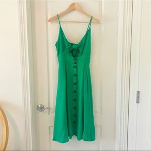Lulu’s Tie Front Midi Dress